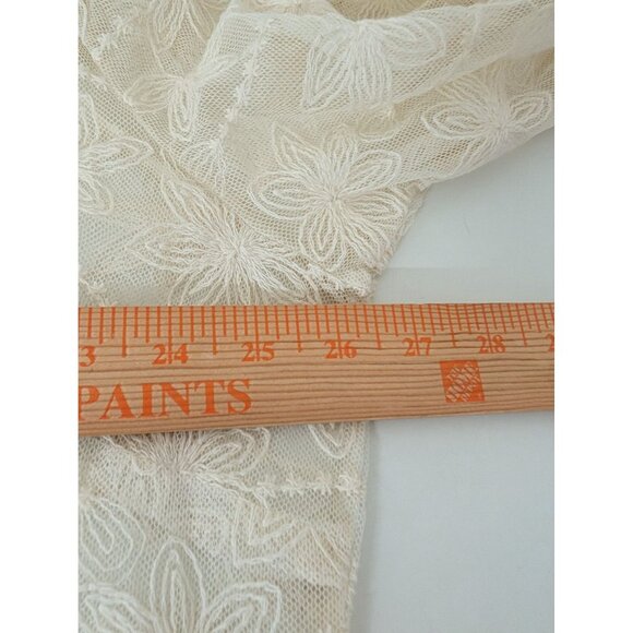 Cato Floral Lace Cardigan Womens Size 22/24W Cream Boho V Neck Lightweight Sheer - Picture 14 of 15